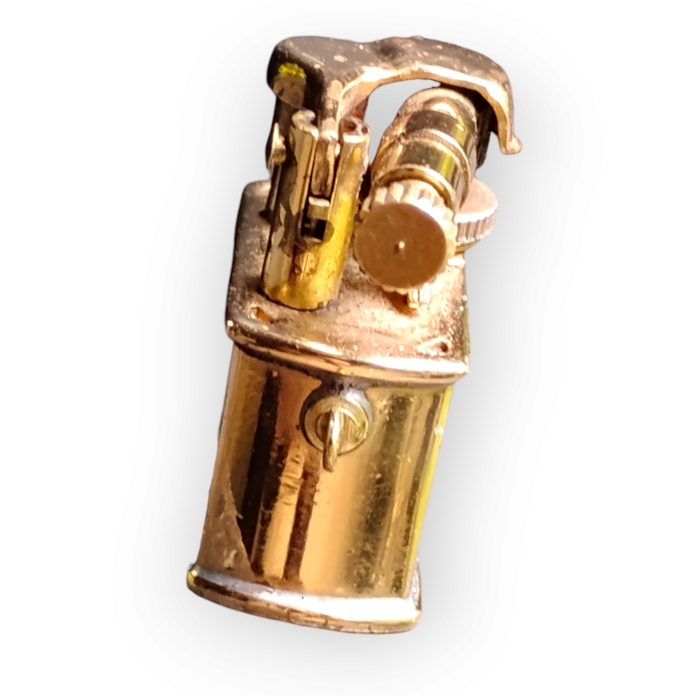 Vintage Golden Wheel Vintage Brass Mini Lighter - Picture 5 of 7